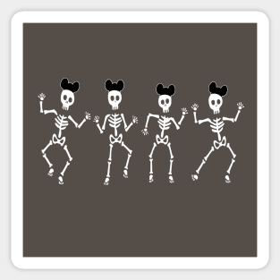 Skeletons on the way to happiest place on earth Sticker